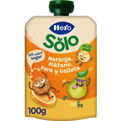 Hero Solo Naranja Plátano Pera y Galleta 100 g