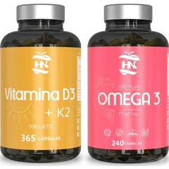 HN Pack Premium Omega 3 120 caps + Vitamina D3 365 caps