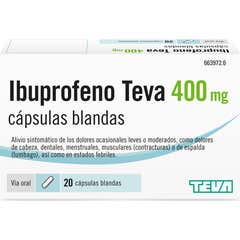 Ibuprofeno Teva 400mg 20 cápsulas blandas