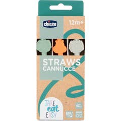 Chicco Pajita Silicona 12M+ 6uds