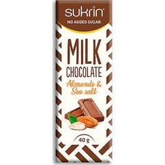 Sukrin Chocolate con Leche Almendras y Sal Marina Bio 40g