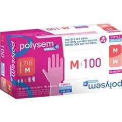 Polysem Guantes de Vinilo Sin Polvo Talla M 100 uds