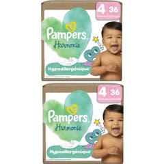 Pampers Harmonie Luiers Maat 4 9-14kg 2x36 stuks