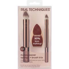 Real Techniques Makeupsaver Esponja y Trío Brochas 3 uds