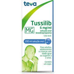 Teva Tussilib 6mg/ml Levodropropizina Solução Oral 200ml