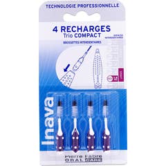 Inava Trio Compact Interdental Brush Refill Violet 4 pcs