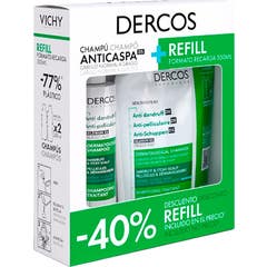 Vichy Dercos Champú Anticaspa Cabello Normal a Graso 390ml + Recarga 390ml
