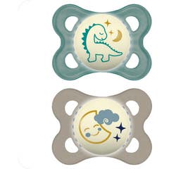 Mam Baby Schnuller Original Nacht Silikon Blau +0M 2uds