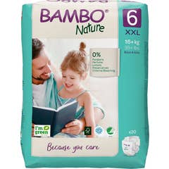 Bambo Nature ble Størrelse 6 XXL 40 stk
