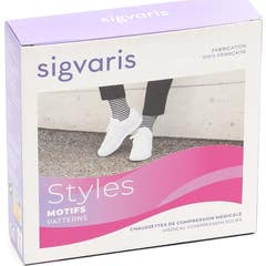 Sigvaris Styles Marinière 2 Normal Beige Blanc Taille S 1u