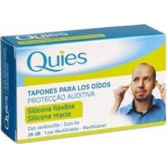 Quies silicone earplugs with cord 6pcs