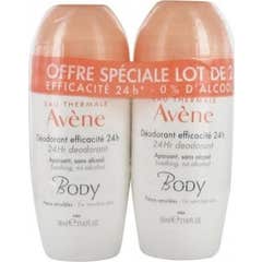 Avene Duo 24h Deodorants Roll on Body 2x50ml