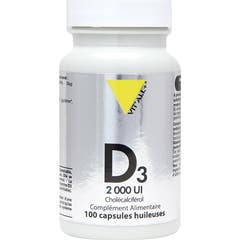 Vit'All+ Vitamine D3 2000UI Cholécalciférol 50mcg 100caps
