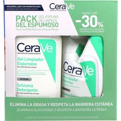 Cerave Pack Gel Limpiador Espumoso 473 ml + Recarga 473 ml