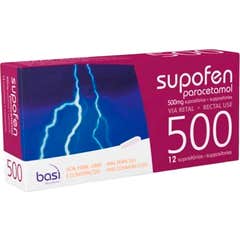Basi Supofen Paracetamol 500mg Supositórios 12 Unidades