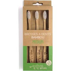 Feel Natural Bamboo Cepillo Dental 3uds