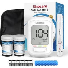 Sinocare Safe Aq Pro I Glucómetro 50 Kit Electrodo + 500 Memoria