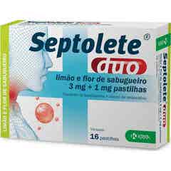 Septolete Duo Limão e Flor de Sabugueiro 3mg + 1mg 16 Pastilhas