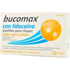 Bucomax Pastillas Lidocaina Miel-Limón 24uds