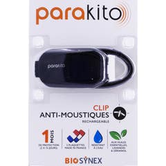 Parakito Clip Negro Anti-Mosquitos Recargable 1ud