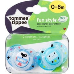 Tommee-typpee divertimento stile divertimento Soother 0-6 mesi