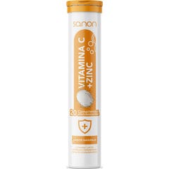 Sanon Sport Vitamina C + Zinc Sabor Naranja 20 comprimidos efervescentes