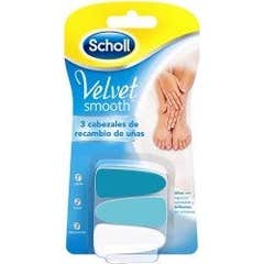 Scholl Velvet Smooth recambios lima electrónica de uñas 3uds