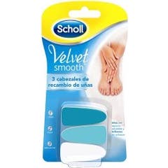 Scholl Velvet Smooth Ersatz elektronische Nagelfeile 3 Stck.