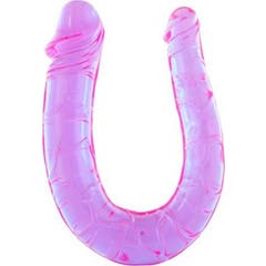 Dildo danzante doppia gelatina flessibile viola 1pc