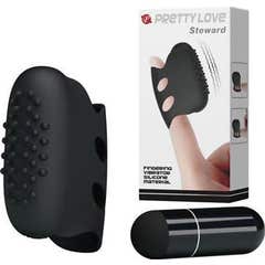 Mooie Liefde Vingerhoedje vibrator Steward zwart 1pc
