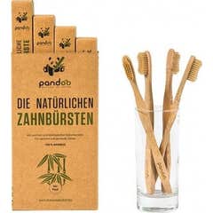 Pandoo Cepillos de Dientes Bambú 4 uds