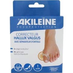 Akileïne Corrector Hallux Valgus Toe Separator 1ut