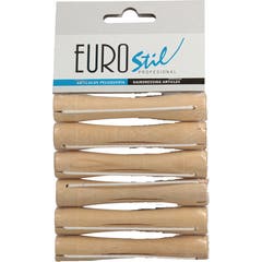 Eurostil Bigudis Madera Mediano N.10 6uds