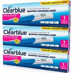 Clearblue Pack Prueba de embarazo Indicador de semanas 3 Pruebas