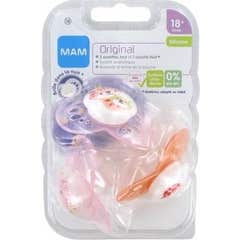 Mam Succette Original 18+ Monate Silikon Mädchen 3uts