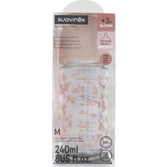Suavinex Selection Biberon Vidrio Poetry SX Pro Flujo M 240 ml
