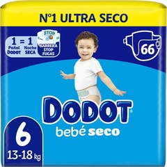 Dodot Etapas Talla 6 Pañales 13-18 Kg 66uds