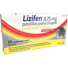 Lizifen 8,75mg Sabor Miel y Limón 16 pastillas para chupar