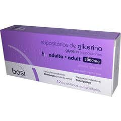 Basi Supositórios Glicerina Adulto 2000mg 12 Unidades
