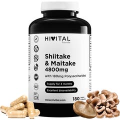 HIVITAL Shiitake y Maitake 4800 mg 180 cáps