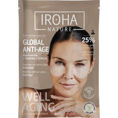 Iroha Nature Global Eye Care Parches Niacinamida Cafeína y Péptidos 2x8ml