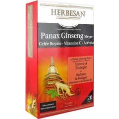 Jalea Real de Ginseng Herbal 20 Ampollas de 15 ml