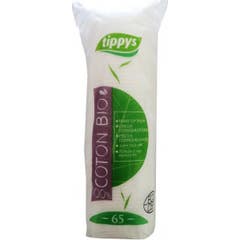 Tippys Disque Démaquillant Coton Bio 65uds