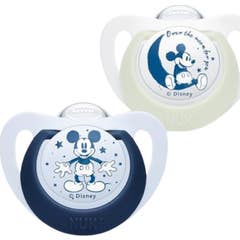 Nuk Star Disney Baby Day & Night Chupete Silicona 18-36M 2 uds