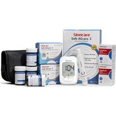 Sinocare Safe Aq Pro I Kit Glucómetro + 100 Tiras + 100 Lancetas