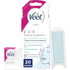 Veet Pure Bandas de Cera Depilatoria Facial Piel Sensible 20uds Veet Pure Bandas de Cera Depilatoria Facial Piel Sensible 20uds