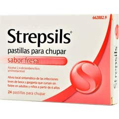 Strepsils Fresa 24 pastillas