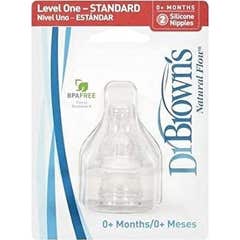 Dr. Browns Tetina Natural Flow Standard Silicone Level 1 2 uds