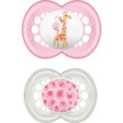 Mam Baby ciuccio originale in silicone rosa +16M 2uds