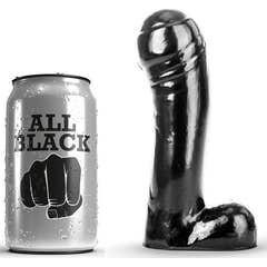 All Black Dildo Black 15cm 1pc